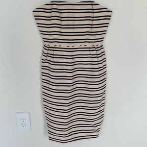 J Crew Collection/Special Occasions Dress. Navy and cream striped, size 8.